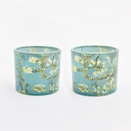 Set of 2 Tea-Light Holders Almond Blossom