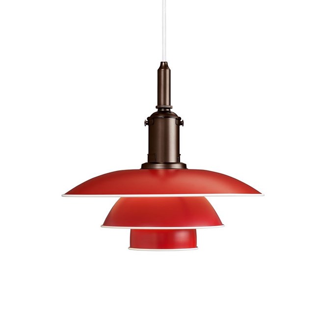 Louis Poulsen PH 3½-3 Hanging Lamp in red