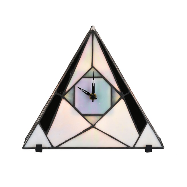 Tiffany Clock / Table Lamp French Art Deco