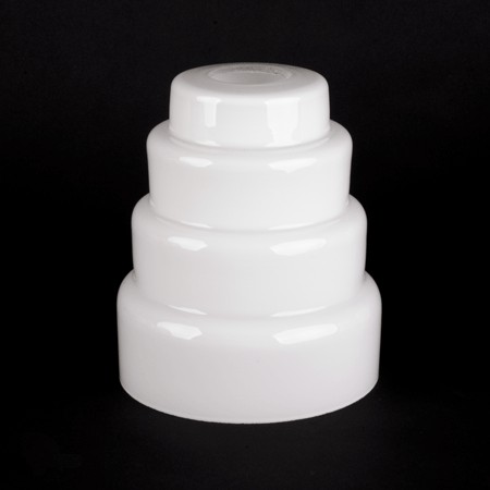 Glass shade Round Pisa opal white
