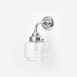 Wall Lamp Stepped Cylinder Small Clear Curve Chrome