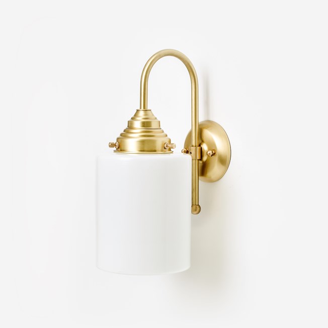 Wall Lamp Sleek Cylinder Meander Brass