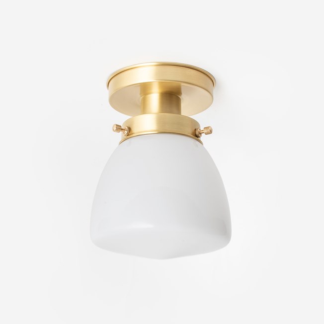Ceiling Lamp School Globe Small 20's Brass