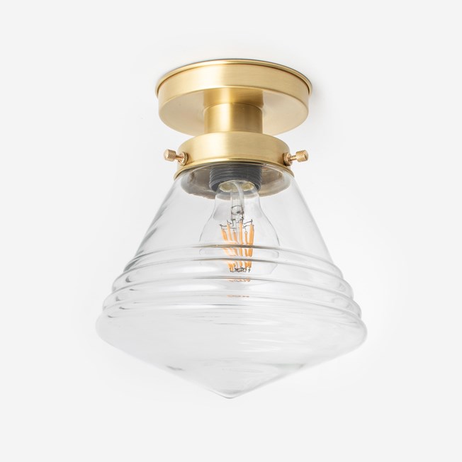 Ceiling Lamp Luxurious School Small Clear 20's Brass