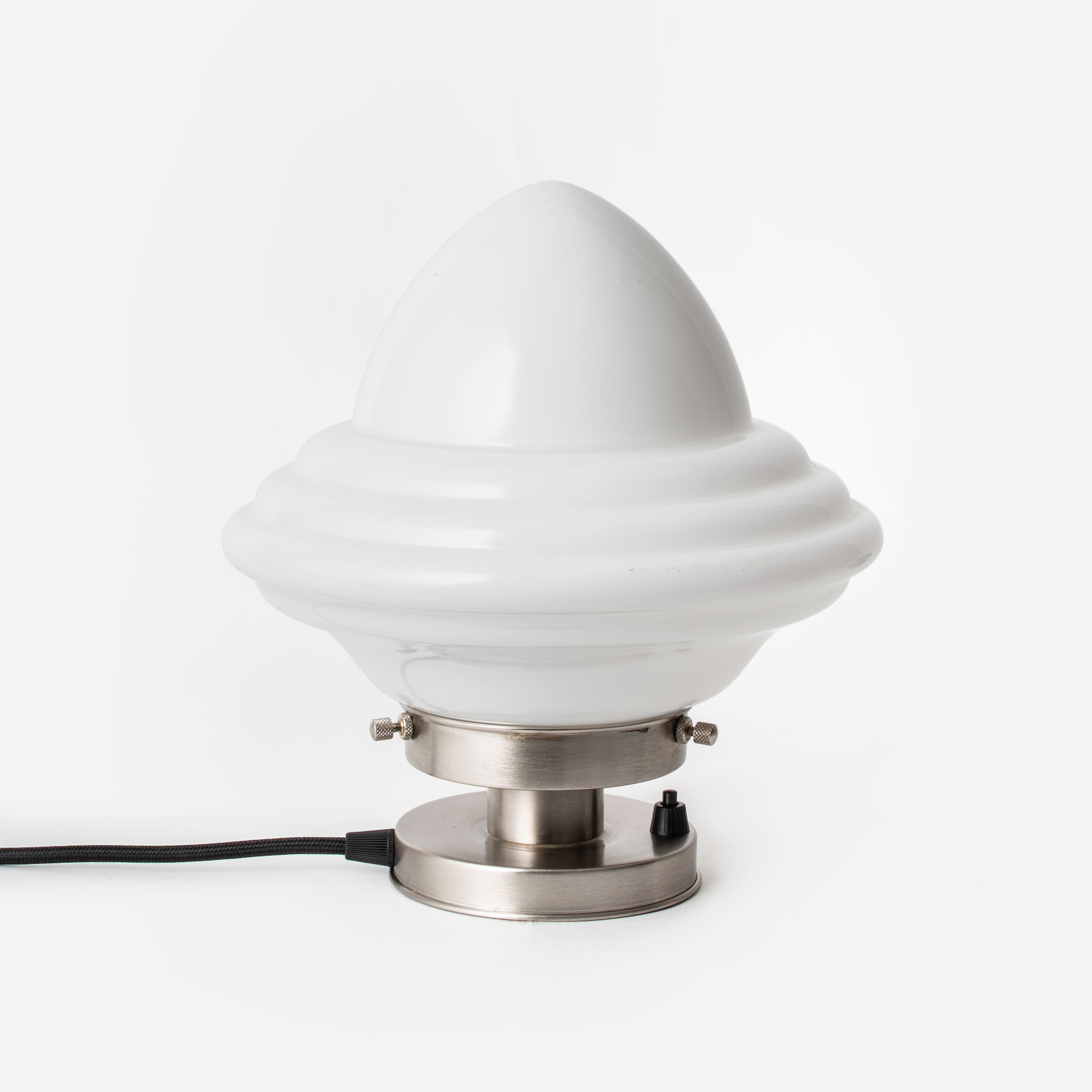 Table Lamp Acorn Medium 20's Matt Nickel