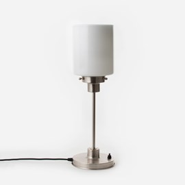 Slim Table Lamp Sleek Cylinder 20's Matt Nickel