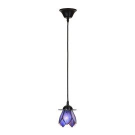 Tiffany Hanging Lamp on a cord Blue Lotus