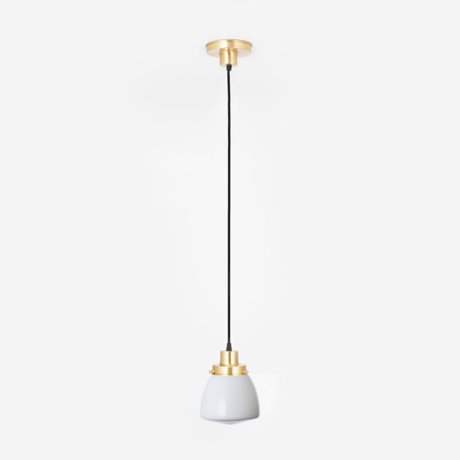 Hanging lamp on cord Schoolbol Small 20's Brass