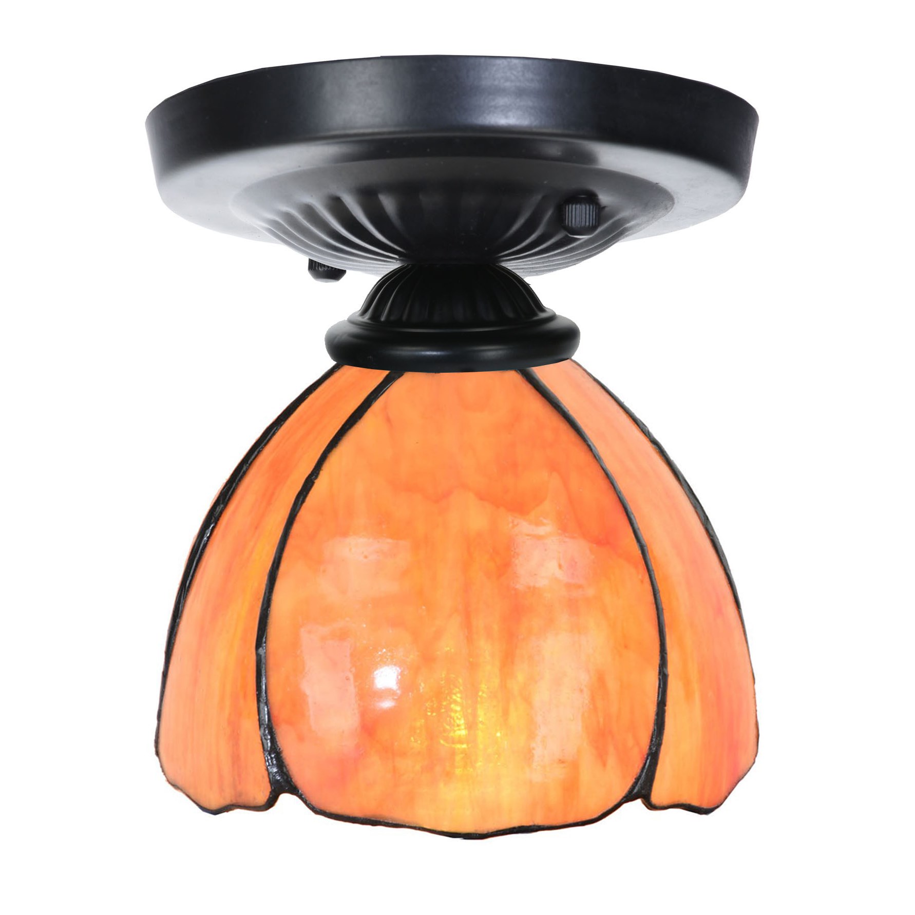 Tiffany ceiling lamp black with Tulipa