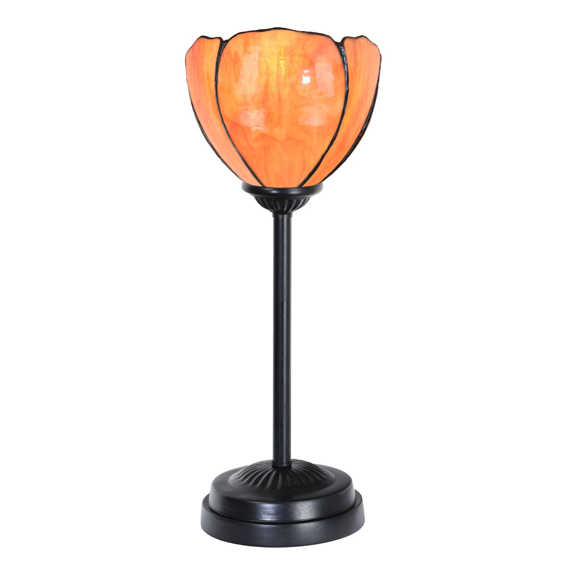 Tiffany slim table lamp black with Tulipa