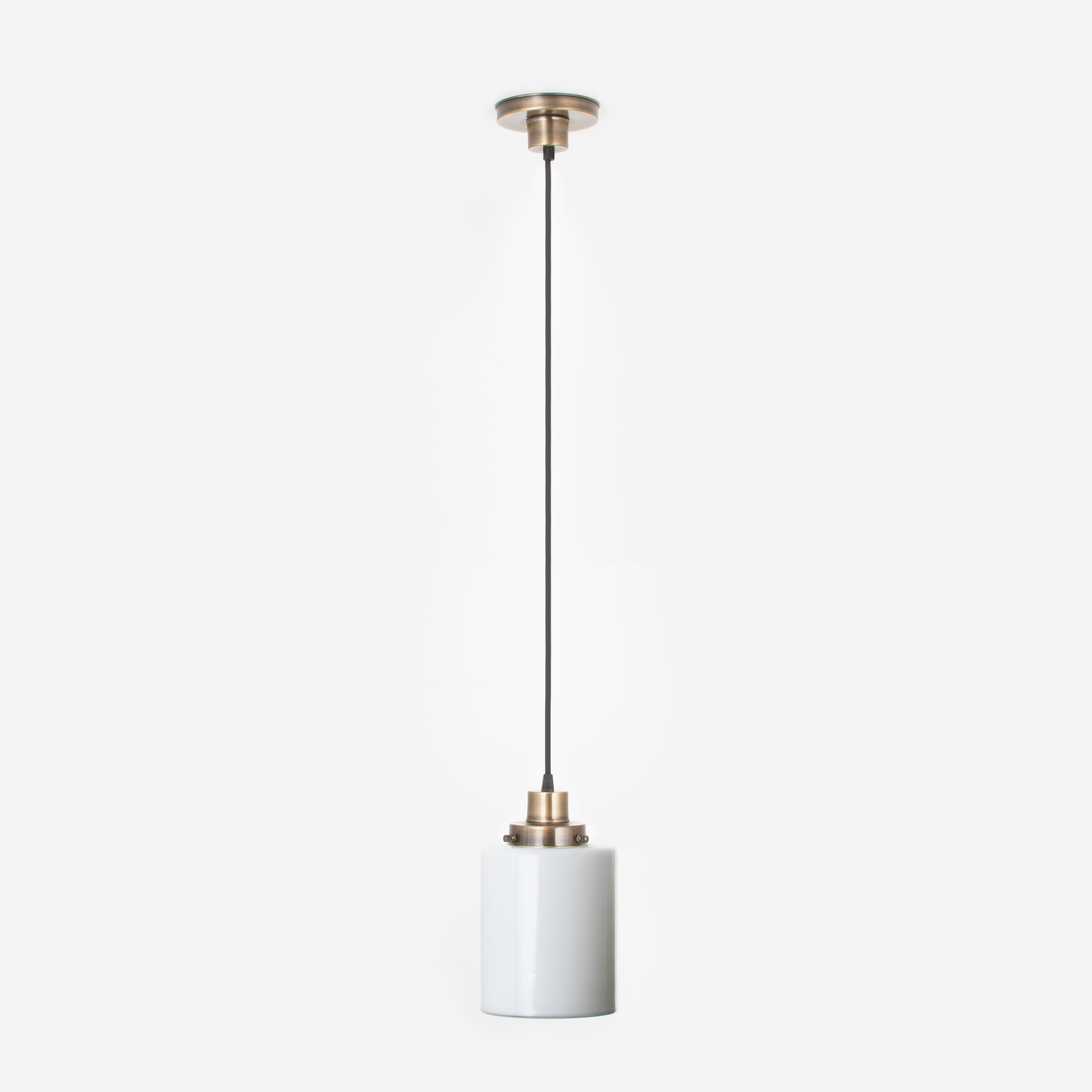 Hanging lamp on cord Strakke Cilinder 20's Bronze
