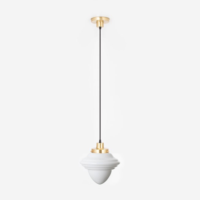 Hanging lamp on cord Acorn Medium 20's Brass