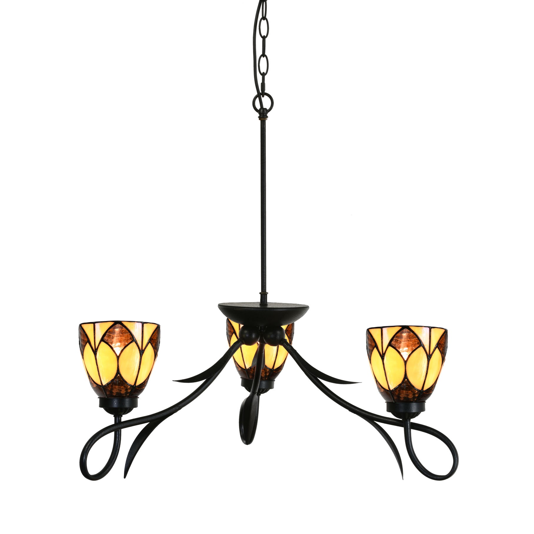 3 light Chandelier Lovely Parabola Small