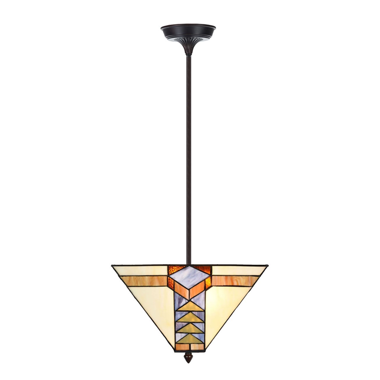 Tiffany Up-light Pyramid Hanging Lamp