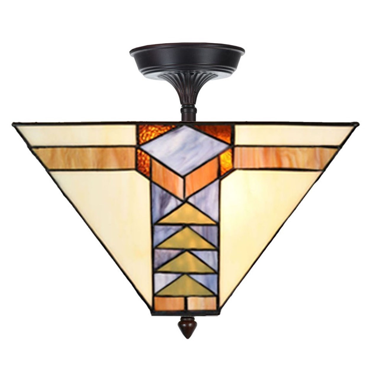 Tiffany Extended Ceiling Lamp Pyramid
