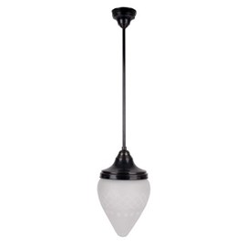 Elliptical Hanging Lamp Elegance Etched