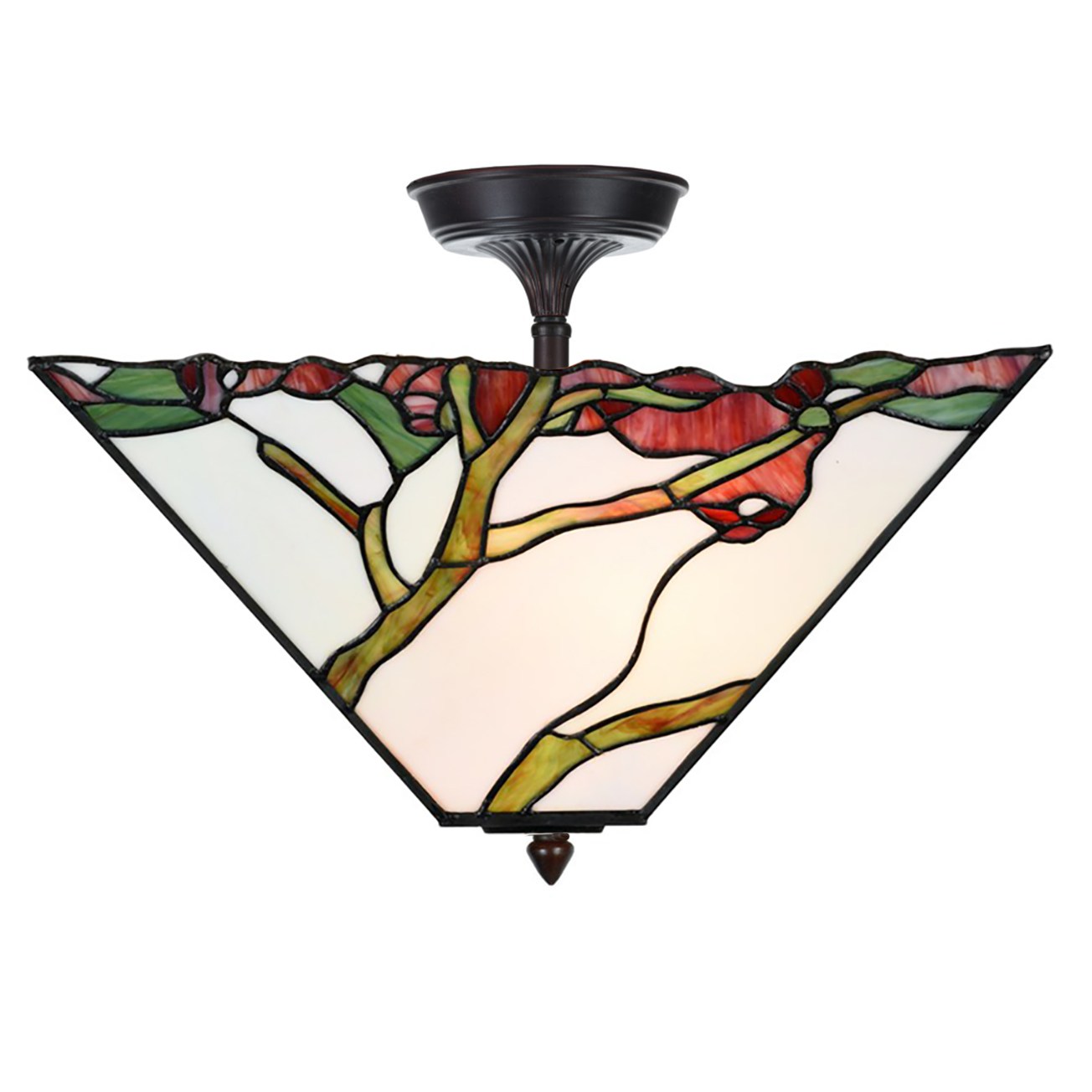 Tiffany Extended Ceiling Light Exotic Maple,