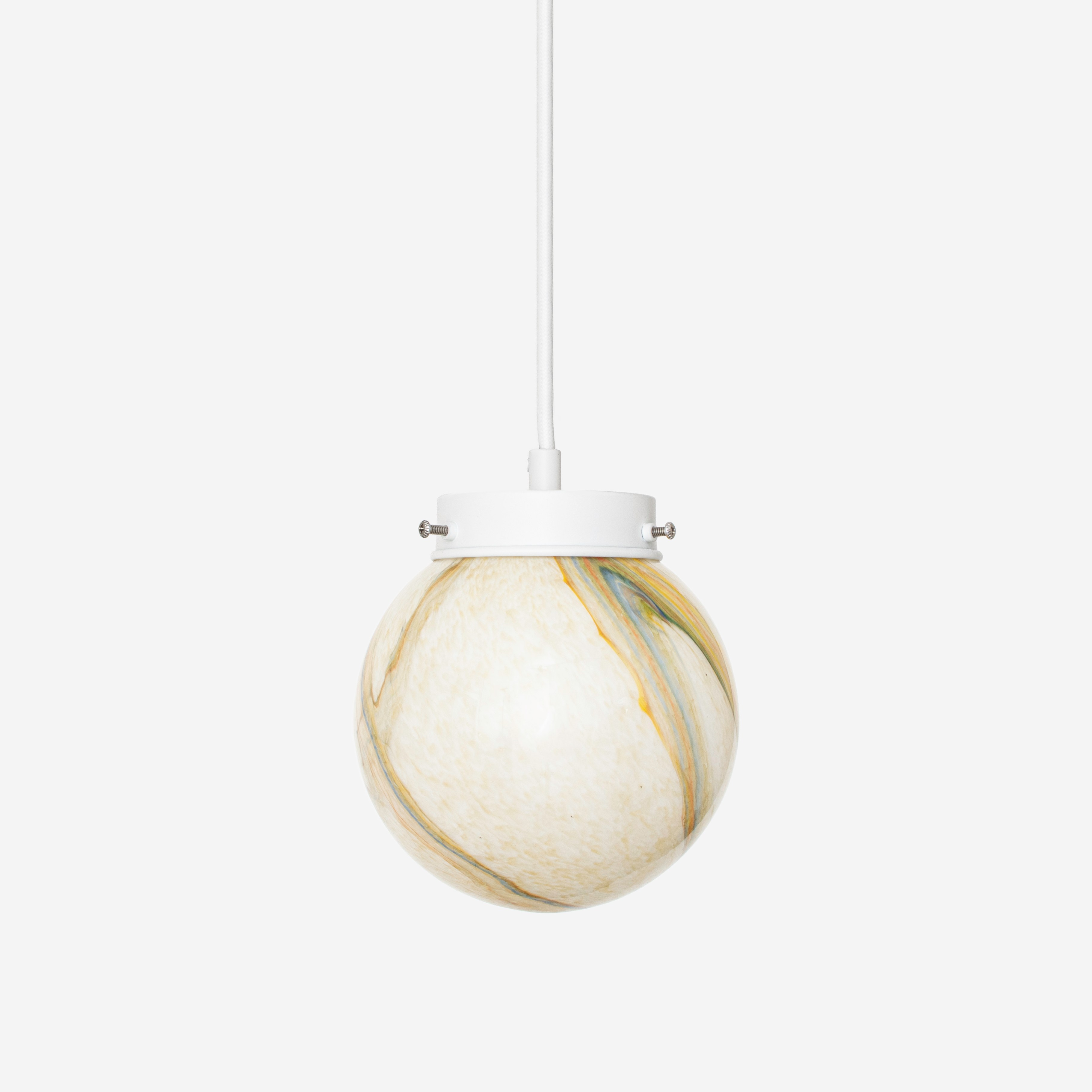 Pendant lamp on cord Ball 15 Marble Retro