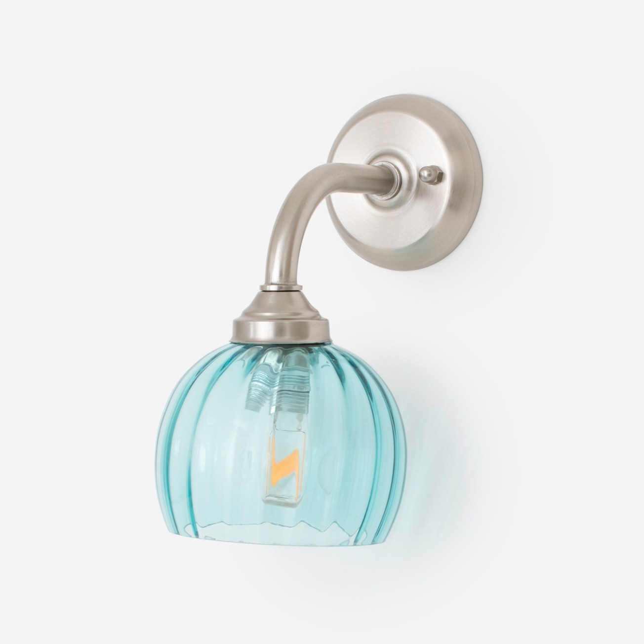 Wall Lamp Calabash Blue Ballet Ø 13 Curve Matt Nickel