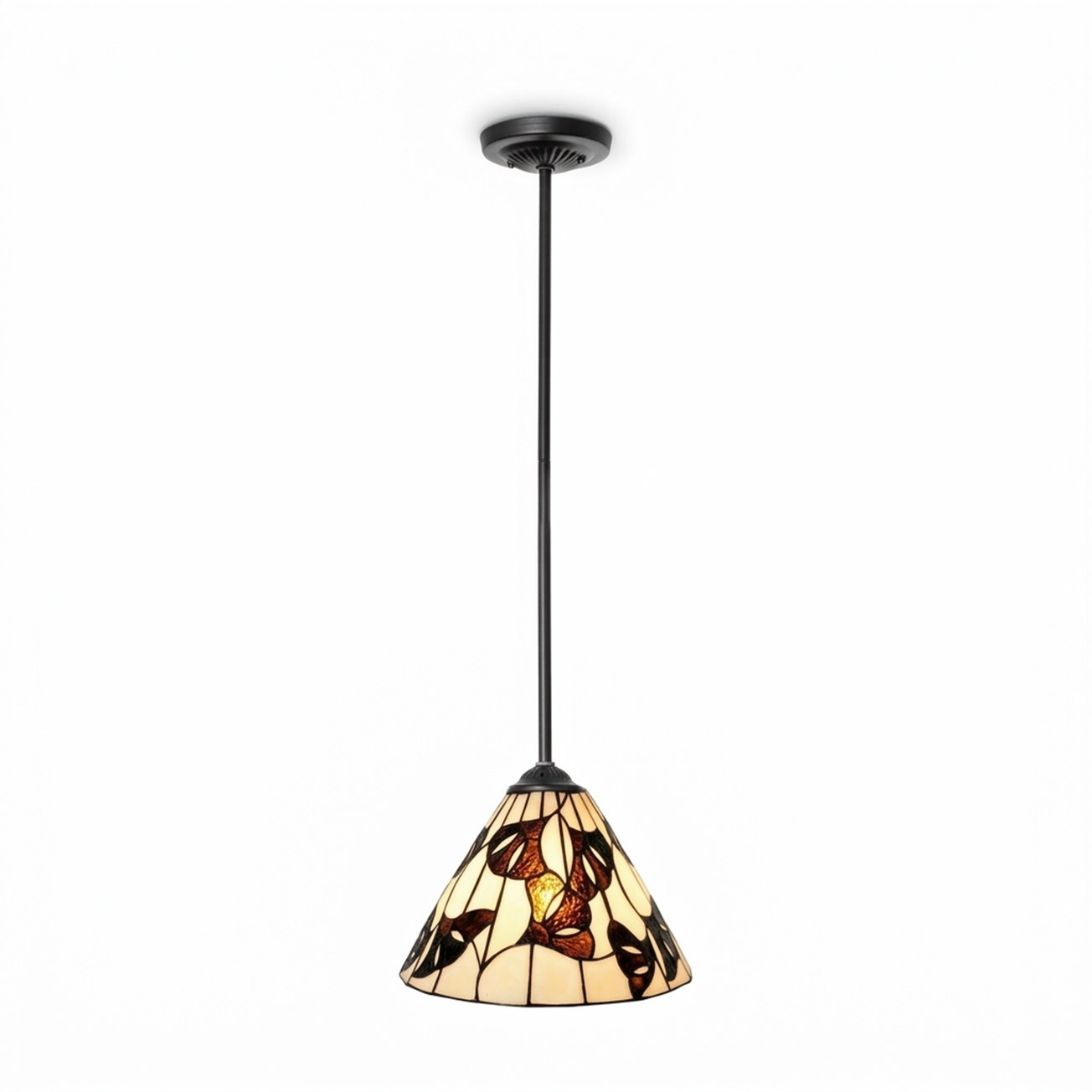 Tiffany Hanging Lamp Ginkgo Leaf pendant round