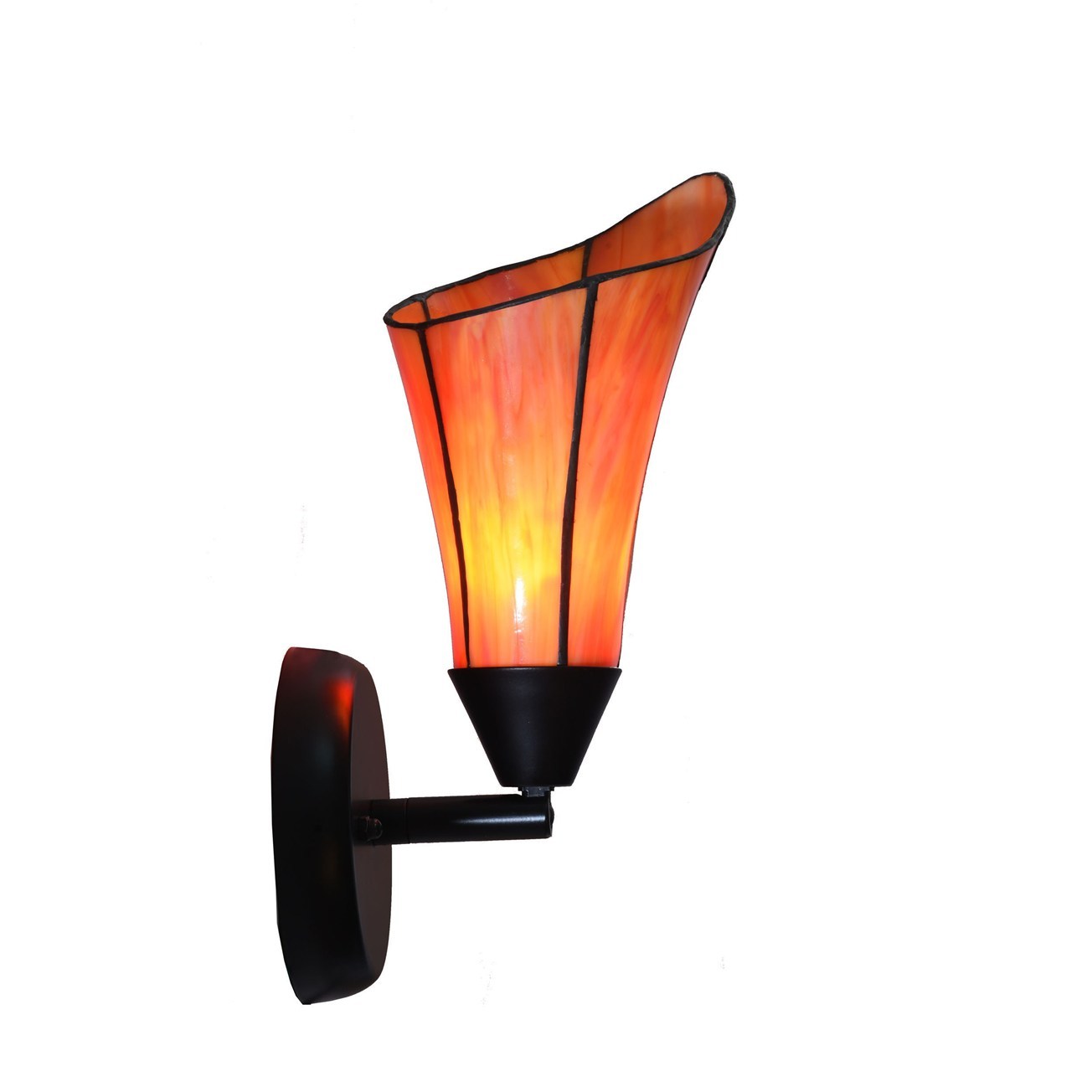 Tiffany Wall Lamp small Calla red/orange