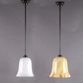 Hanging Lamp Tulip in Opal or Marbled Glass