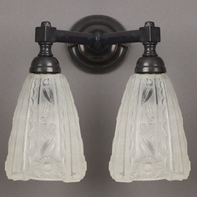 Bathroom Lamp Etched Lampshades V-Shape