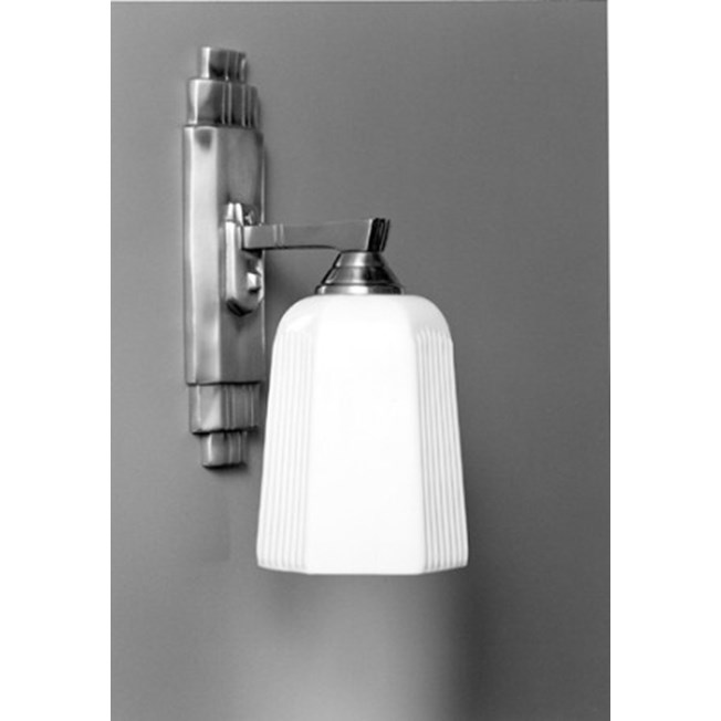 Wall lamp with opal white glass shade Lamel and matted nickel finish