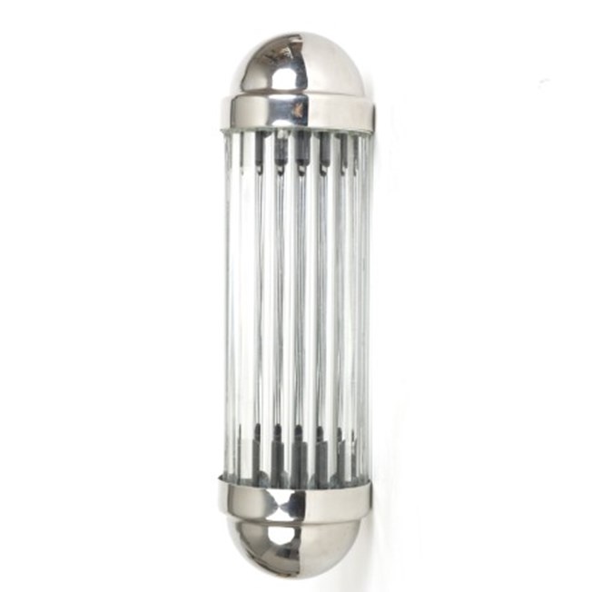 Frontview Wall lamp Astoria with glass sticks