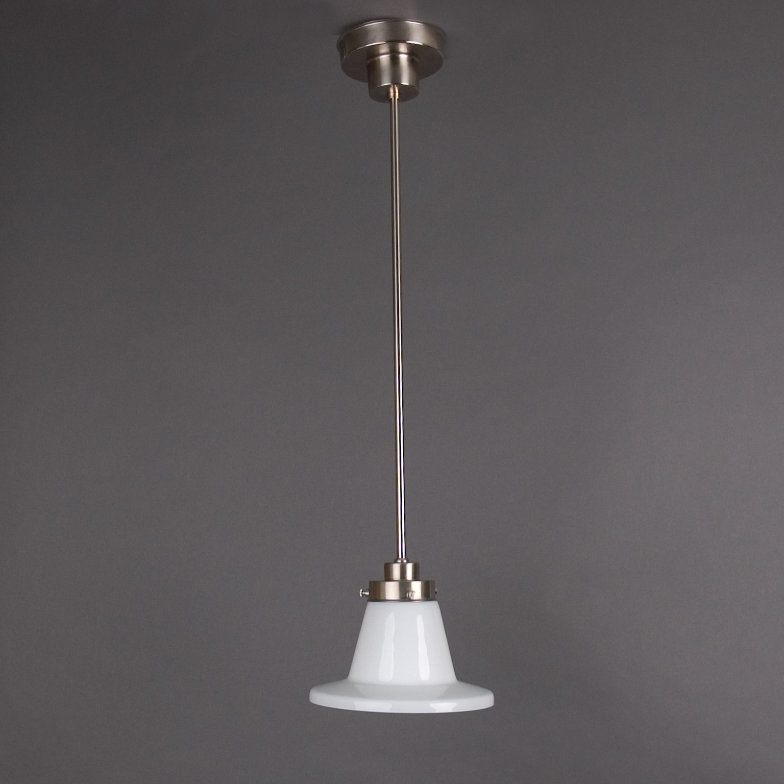Hanging Lamp Pawn open Glass Lampshade Opal