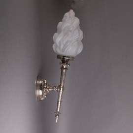 Castle wall Lamp Torch Large with Various Glass Lampshades
