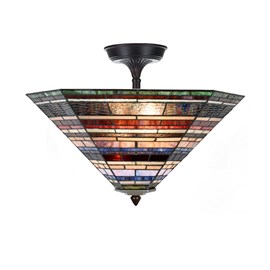 Tiffany  Elongated  Ceiling Lamp Industrial