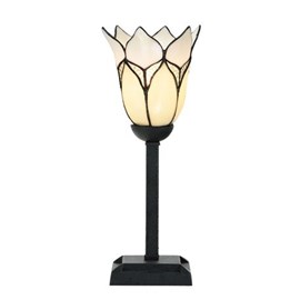 Tiffany Table Lamp Lovely Flower White