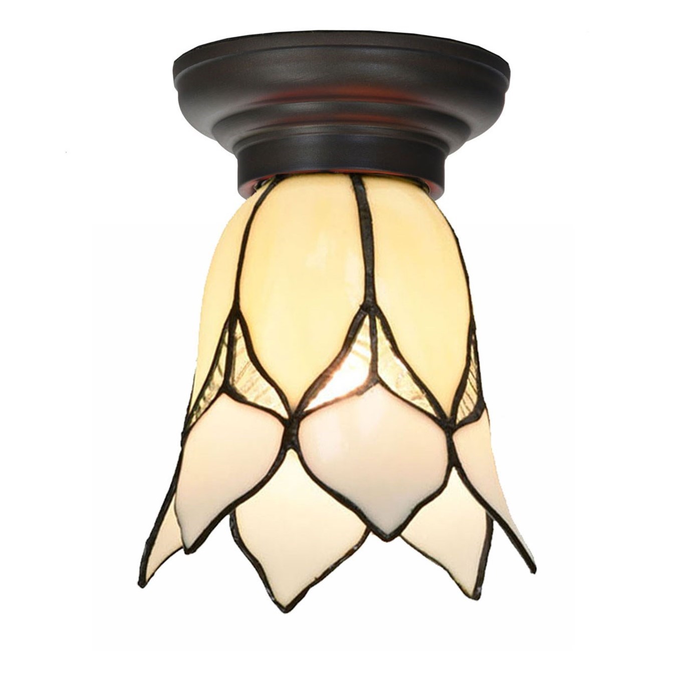 Tiffany Ceiling Lamp Small Lovely Flower White
