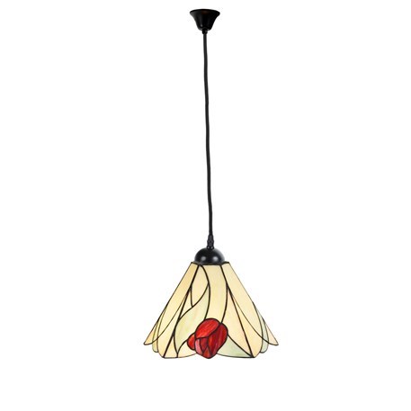Tiffany Pendant Lamp Tulip on Linen Cord 