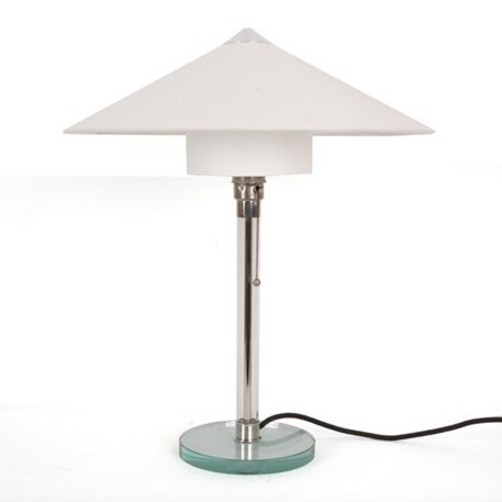 Bauhaus Table Lamp 1928 with Linen Shade